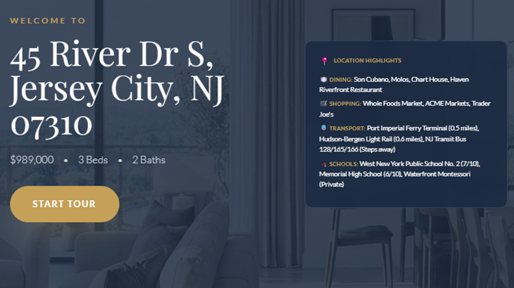 Open House Location Distance in Seconds