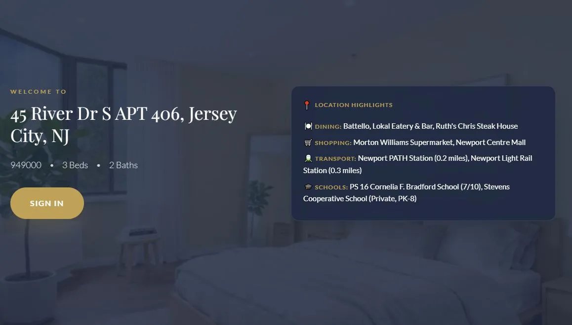 Open House Location Distance in Seconds