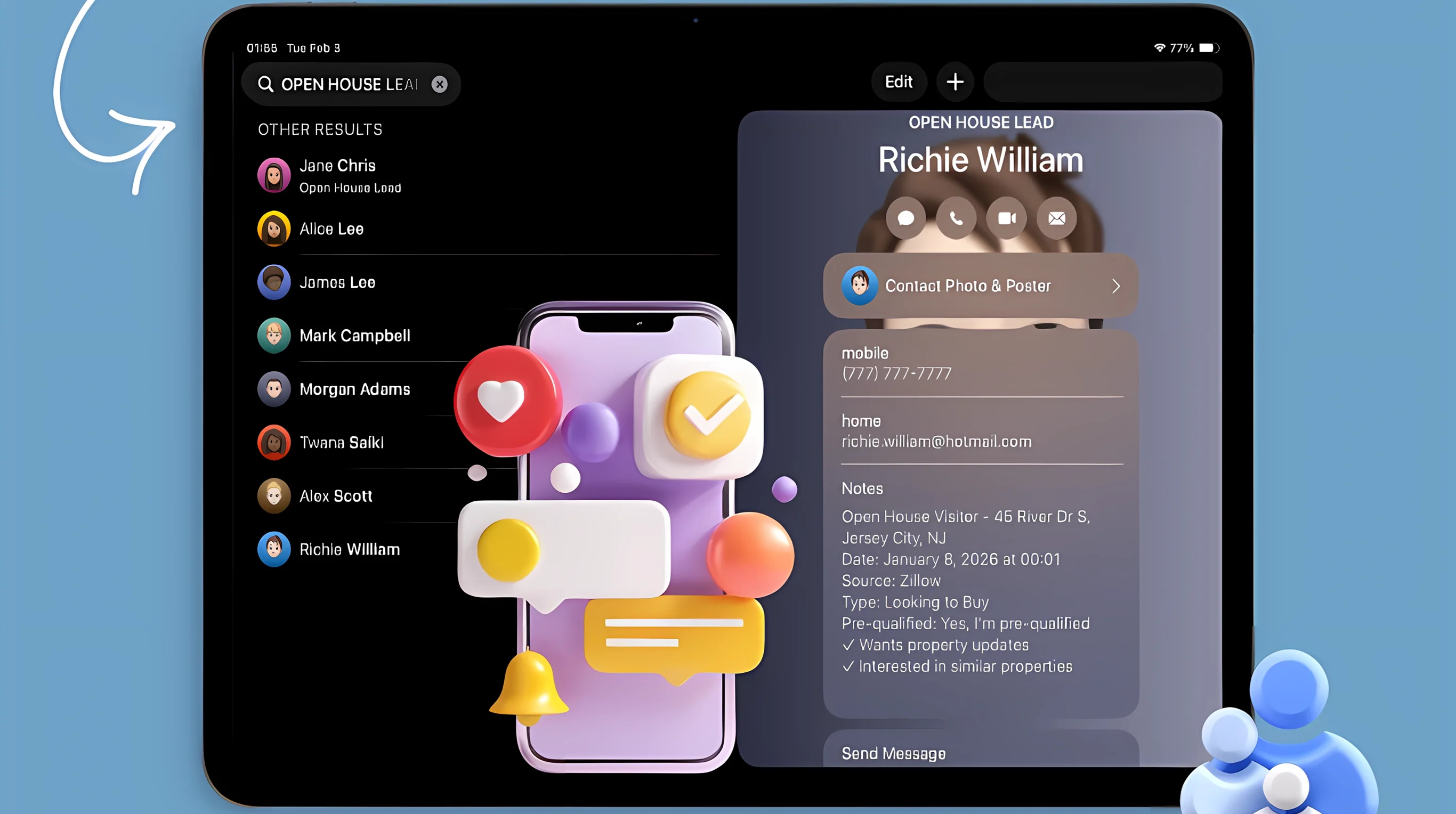 Open House Export to Contacts