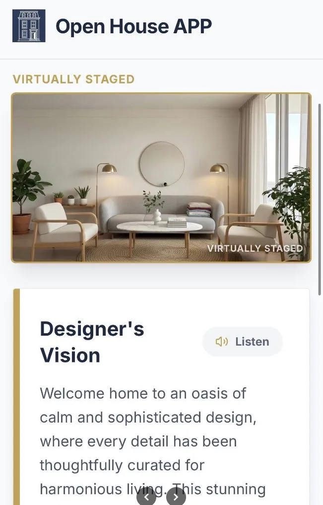 AI virtually staged room with Feng Shui layout