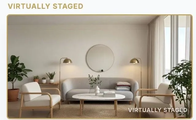 AI virtually staged room with Feng Shui for Alex Tomsky